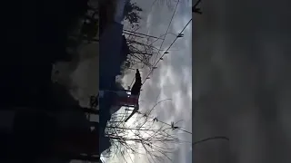 Moment wybuchu bomby próżniowej (termobarycznej) na Ukrainie