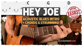 "Hey Joe" Easy Version | 5 Chords + AWESOME Intro RIFF