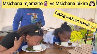 Kula bila mkono | Eating without hands competition || Kenyans Vs Food challenge