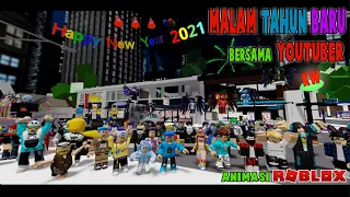 Malam Tahun Baru 2021 Bersama YOUTUBER ROBLOX Di BROOKHAVEN - Roblox Animasi Indonesia