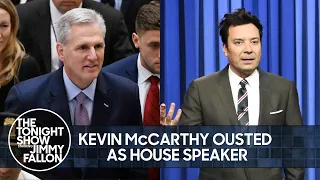 Kevin McCarthy Ousted as House Speaker, Trump Posts Sketch of Him Next to Jesus | The Tonight Show