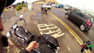 Helping out another biker.