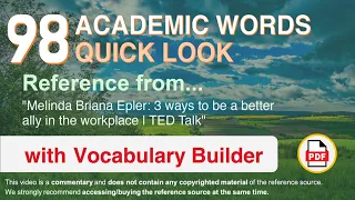 98 Academic Words Quick Look Words Ref from "3 ways to be a better ally in the workplace | TED Talk"