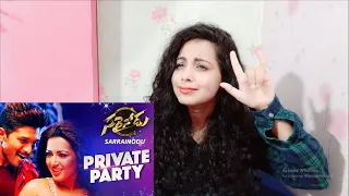 PRIVATE PARTY Song Reaction | Sarrainodu| Allu Arjun | Rakul Preet | Nakhrewali Mona