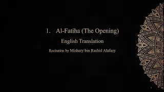 Surah Al Fatiha (The Opening) with English Translation (Mishary Alafasy) 1/114