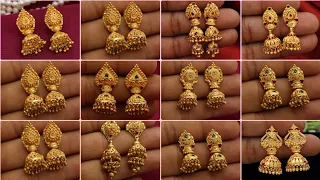 న్యూ డిజైన్ గోల్డ్ //ఇయర్ జుంకీలు gold earrings /junkie jewellery /collection