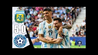 Argentina vs Estonia 5-0 Messi × 5 full highlights hd / all goals  / international match 2022