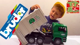 ✔ BRUDER Машинки. Мусоровоз - Игрушки для детей / Garbage Truck Toys. Videos for children. VLOG