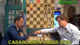 Bassem Amin (2583) vs Magnus Carlsen (2828) || Casablanca Chess 2024 - R2