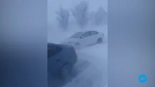 Spectacular blizzard in Chelyabinsk, Russia