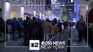 Massive crowds pack Rockefeller Center for Christmas tree lighting