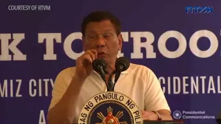 Duterte talks to troops at Ozamiz Police Station