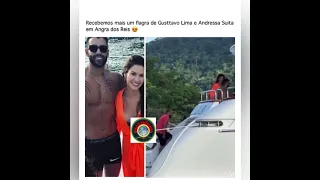 Andressa Suita é flagrada com Gustavo Lima em barco