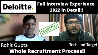 Deloitte Interview Experience 2022  | Rohit Selected | All Interview Questions 🔥🔥