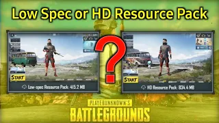 Pubg Mobile | Low-spec or HD Resource Pack