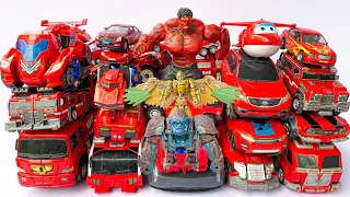 Red Color New TRANSFORMERS Rise of BEASTS: Optimus Prime Tobot Carbot Superhero Dinosaur Animation