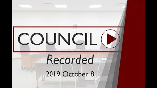 Council Meeting 19-2019 | October 8, 2019