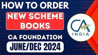 How to Order Books CA Foundation June/Sep 2024 from ICAI | ICAI Study Material Order 2024
