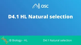 D4.1 HL Natural Selection [IB Biology HL]