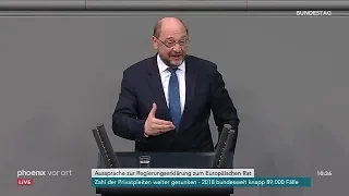 Bundestag: Martin Schulz zur Regierungserklärung zum Europäischen Rat am 21.03.19