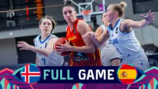 Iceland v Spain | Full Basketball Game | FIBA Women's EuroBasket 2023 Qualifiers