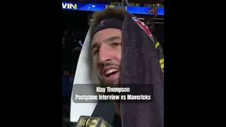 Klay Thompson - Postgame Interview vs Mavericks #Shorts