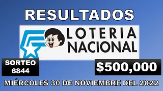 RESULTADO LOTERÍA NACIONAL SORTEO #6844 DEL MIÉRCOLES 30 DE NOVIEMBRE 2022 /LOTERÍA DE ECUADOR/