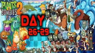 Plants vs. Zombies 2 Frostbite Caves | Day 26 - 29 | Gameplay Walkthrough