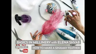 Basics in Millinery, How to Make a Sinamay Feather #hattutorial #feather #fascinator