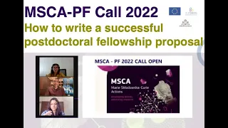 Webinar: How to write a  successful MSCA-Postdoctoral Fellowship proposal - Part 1