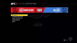 Conor McGregor vs jose aldo / EA UFC 2 / PS4