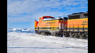 BNSF Rotary Snowplow In Action!