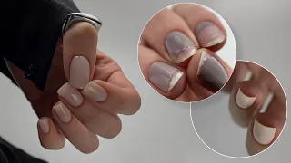 Gel polish doesn't last! The base peels off / Strengthening thin nails / Cut out the ends