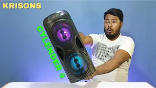 KRISONS Cylender 4 Bluetooth Party Speaker Unboxing & Review | 30W with Double Woofer | Under 1500