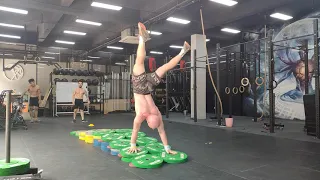 Obstacle Course Handstand Walk Practice