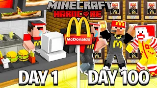 Baby Shark - I Survived 100 Days in MCDONALDS in HARDCORE Minecraft - Animation!
