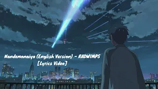 Nandemonaiya (English Version) - RADWIMPS [Lyrics Video]