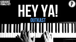 OutKast - Hey Ya! Karaoke FEMALE KEY Acoustic Piano Instrumental