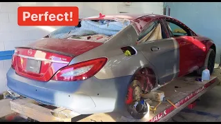 @Vtuned  Changes The CLS63AMG's Destroyed Quarter Panel! Perfect Gaps!!!