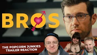 BROS (Official Red Band Trailer) The POPCORN JUNKIES Reaction