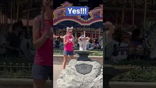 Liam Pulled the Sword from the Stone at Disney World!!!