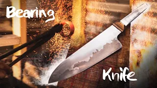 San Mai Kitchen Knife From Bearing Steel