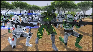 Clone Army Encircles City Walls! - Men of War: Star Wars Mod Battle Simulator