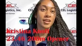 Kristina Marie Knott 09.04.22 23.46 for 200m at Coral Gables