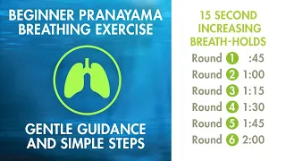 Beginner Pranayama - Relaxation Exercise | 15 Second Gently Increasing Breath-Holds | Simple Calm