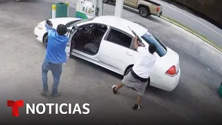 Macabro intercambio de disparos en una estación de gasolina | Noticias Telemundo