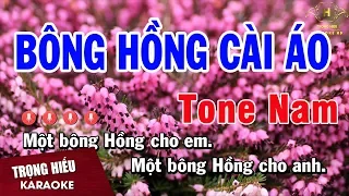 Karaoke Bông Hồng Cài Áo Tone Nam Nhạc Sống | Trọng Hiếu