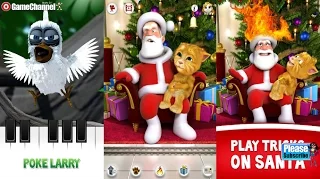 Talking Larry the Bird Talking Santa meets Ginger Android İos Free Game GAMEPLAY VİDEO