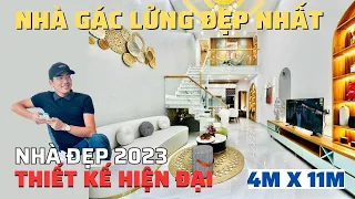 Nhà Gác Lửng Đẹp Nhất 2023 | Mẫu Nhà Gác Lửng 2 Phòng Ngủ Hiện Đại