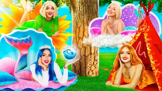 We Adopted Four Elements | Fire Girl, Cold Girl, Storm Girl & Flower Girl at School by X-Challenge